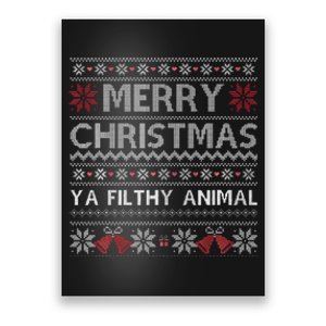 Merry Christmas Animal Filthy Ya Xmas Ugly Christmas Poster