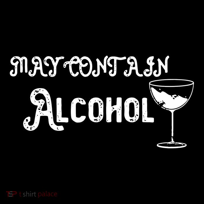 May Contain Alcohol Drawstring Bag