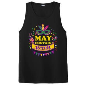 May Contain Alcohol Funny Mardi Gras PosiCharge Competitor Tank