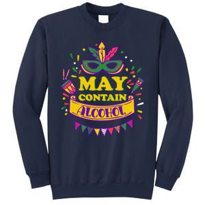 May Contain Alcohol Funny Mardi Gras Sweatshirt