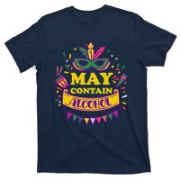 May Contain Alcohol Funny Mardi Gras T-Shirt