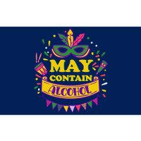 May Contain Alcohol Funny Mardi Gras Bumper Sticker