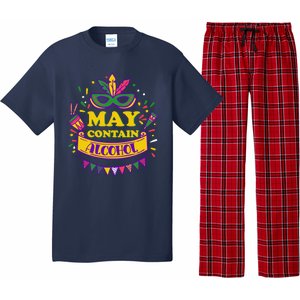 May Contain Alcohol Funny Mardi Gras Pajama Set