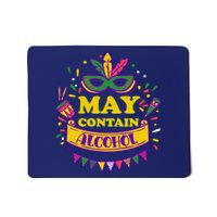 May Contain Alcohol Funny Mardi Gras Mousepad