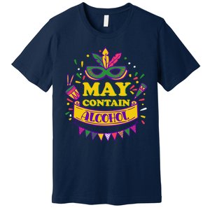 May Contain Alcohol Funny Mardi Gras Premium T-Shirt