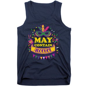 May Contain Alcohol Funny Mardi Gras Tank Top