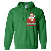 Merry Christmas Assholes Funny Santa Full Zip Hoodie