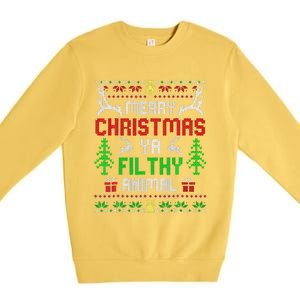 Merry Christmas Animal Filthy Ya  Premium Crewneck Sweatshirt