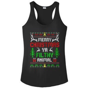 Merry Christmas Animal Filthy Ya  Ladies PosiCharge Competitor Racerback Tank