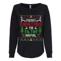 Merry Christmas Animal Filthy Ya  Womens California Wash Sweatshirt