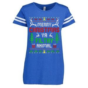 Merry Christmas Animal Filthy Ya  Enza Ladies Jersey Football T-Shirt