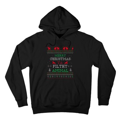 Merry Christmas Animal Filthy Ya Xmas Pajama Family Matching  Hoodie