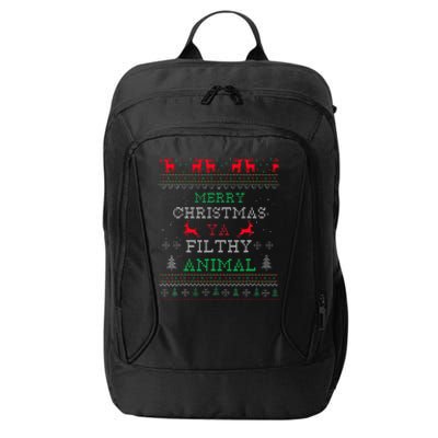 Merry Christmas Animal Filthy Ya Xmas Pajama Family Matching  City Backpack