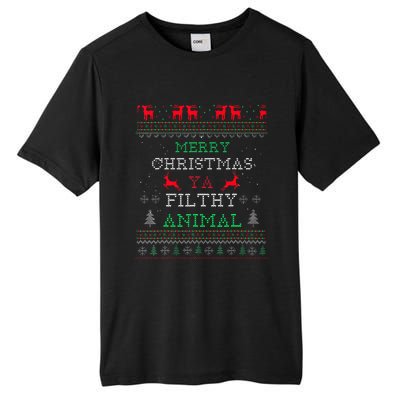 Merry Christmas Animal Filthy Ya Xmas Pajama Family Matching  Tall Fusion ChromaSoft Performance T-Shirt