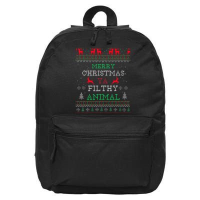 Merry Christmas Animal Filthy Ya Xmas Pajama Family Matching  16 in Basic Backpack