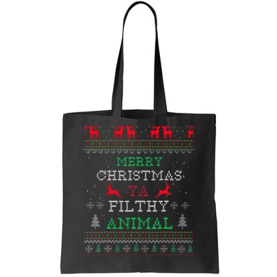 Merry Christmas Animal Filthy Ya Xmas Pajama Family Matching  Tote Bag