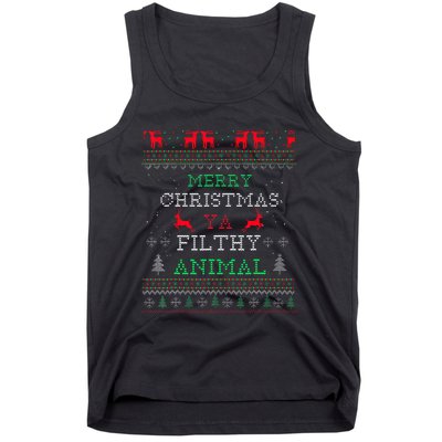 Merry Christmas Animal Filthy Ya Xmas Pajama Family Matching  Tank Top