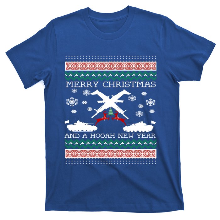 Merry Christmasugly Army Gun Christmas Funny Gift T-Shirt