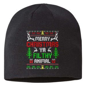 Merry Christmas Animal Filthy Ya  Sustainable Beanie