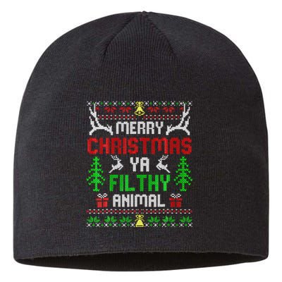 Merry Christmas Animal Filthy Ya  Sustainable Beanie