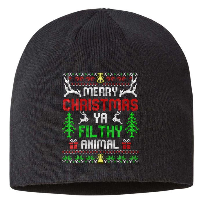 Merry Christmas Animal Filthy Ya  Sustainable Beanie