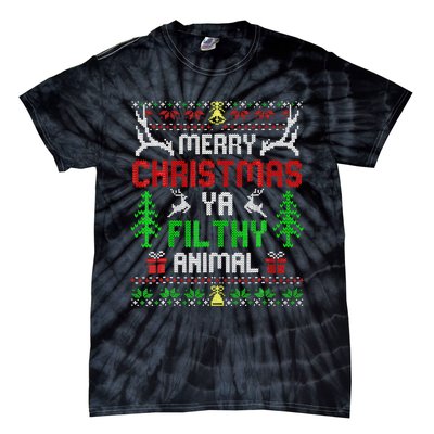 Merry Christmas Animal Filthy Ya  Tie-Dye T-Shirt