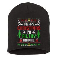 Merry Christmas Animal Filthy Ya  Short Acrylic Beanie