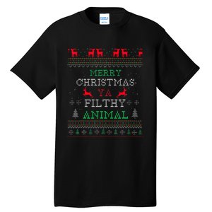 Merry Christmas Animal Filthy Ya Xmas Pajama Family Matching  Tall T-Shirt