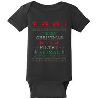 Merry Christmas Animal Filthy Ya Xmas Pajama Family Matching  Baby Bodysuit