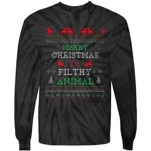 Merry Christmas Animal Filthy Ya Xmas Pajama Family Matching  Tie-Dye Long Sleeve Shirt