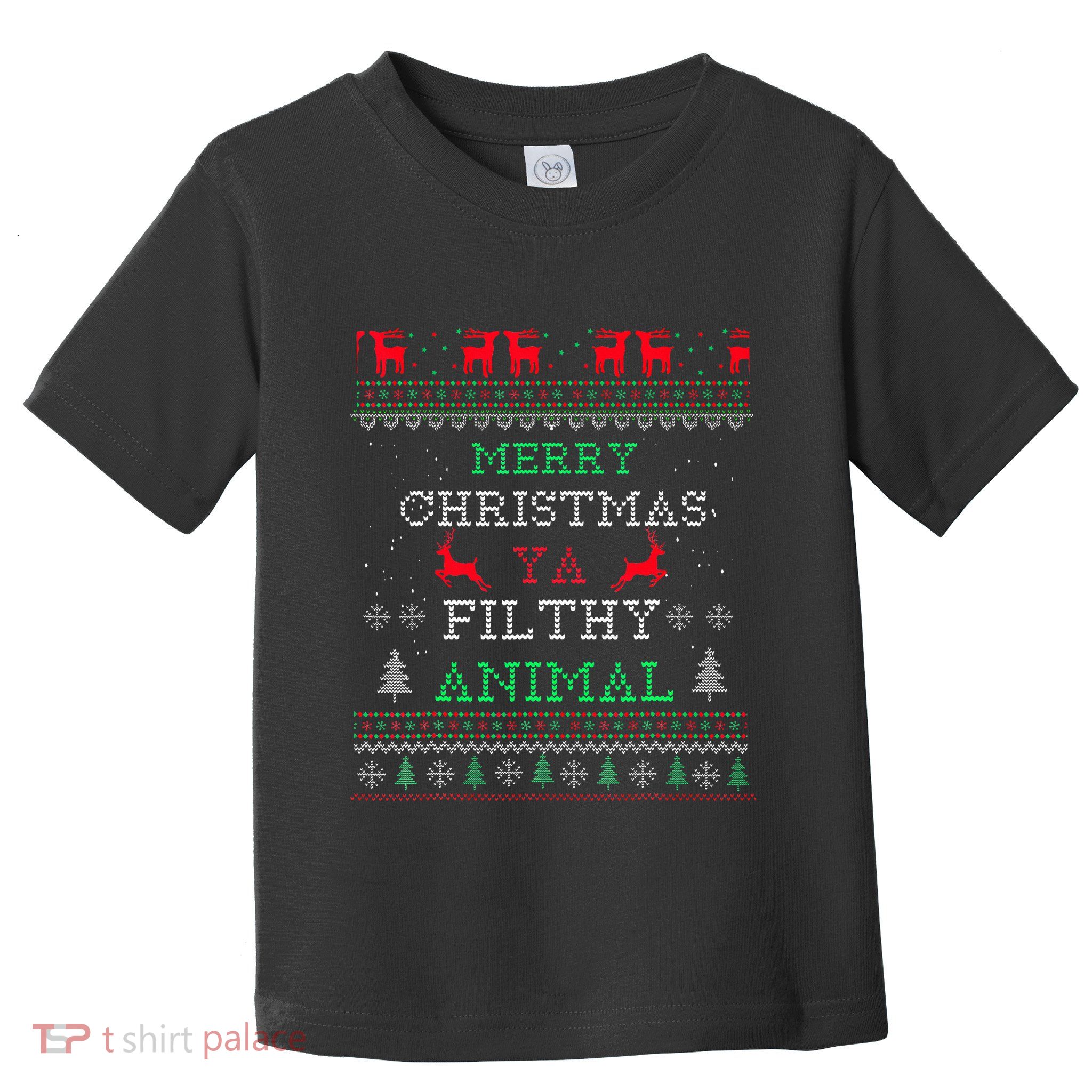 Merry Christmas Animal Filthy Ya Xmas Pajama Family Matching  Toddler T-Shirt