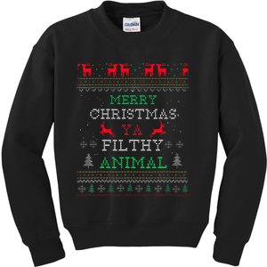 Merry Christmas Animal Filthy Ya Xmas Pajama Family Matching  Kids Sweatshirt