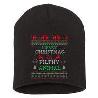 Merry Christmas Animal Filthy Ya Xmas Pajama Family Matching  Short Acrylic Beanie