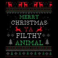 Merry Christmas Animal Filthy Ya Xmas Pajama Family Matching  Short Acrylic Beanie