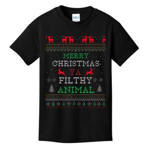 Merry Christmas Animal Filthy Ya Xmas Pajama Family Matching  Kids T-Shirt