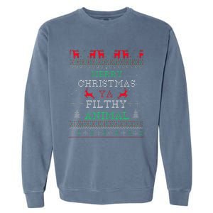 Merry Christmas Animal Filthy Ya Xmas Pajama Family Matching  Garment-Dyed Sweatshirt