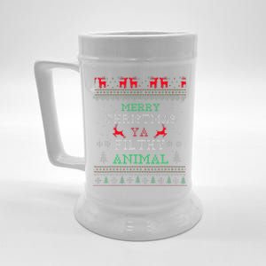 Merry Christmas Animal Filthy Ya Xmas Pajama Family Matching  Beer Stein