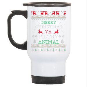 Merry Christmas Animal Filthy Ya Xmas Pajama Family Matching  Stainless Steel Travel Mug