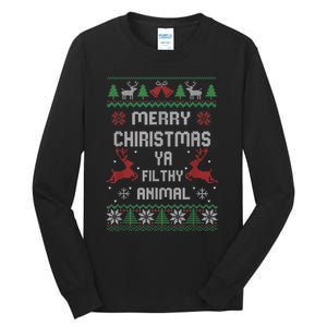 Merry Christmas Animal Filthy Ya Tall Long Sleeve T-Shirt