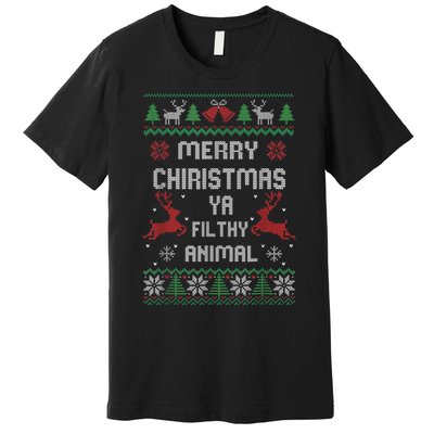 Merry Christmas Animal Filthy Ya Premium T-Shirt