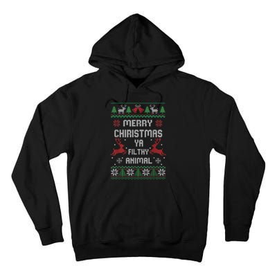 Merry Christmas Animal Filthy Ya Tall Hoodie