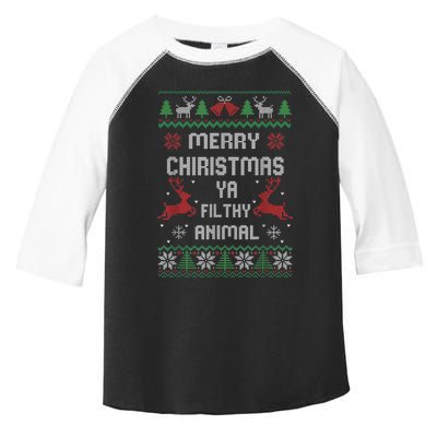 Merry Christmas Animal Filthy Ya Toddler Fine Jersey T-Shirt