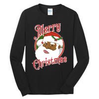 Merry Christmas African American Santa Claus Long Sleeve Tall Long Sleeve T-Shirt