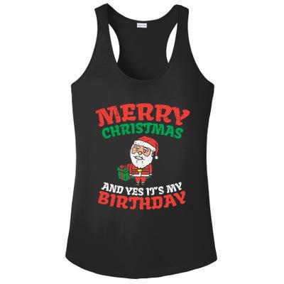 Merry Christmas And Yes Its My Birthday Born On Xmas Gift Ladies PosiCharge Competitor Racerback Tank