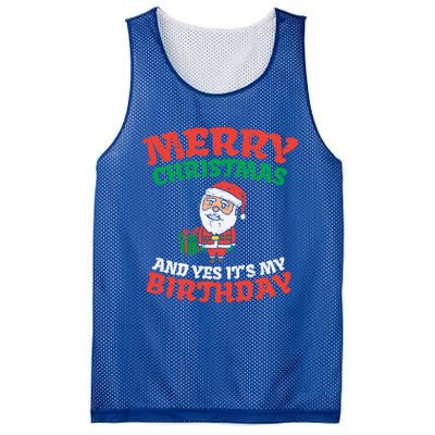 Merry Christmas And Yes Its My Birthday Born On Xmas Gift Mesh Reversible Basketball Jersey Tank