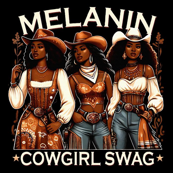 Melanin Cow African Melanin Cowgirl Swag Black History Baby Bodysuit