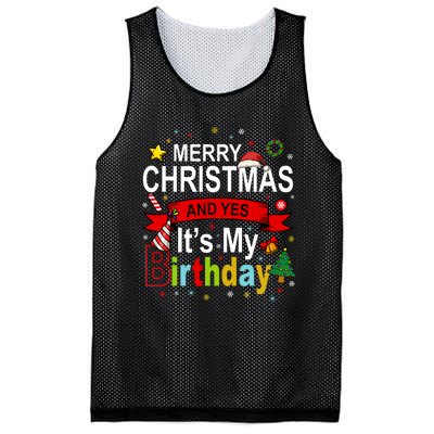 Merry Christmas And Yes ItS My Birthday Gift Mesh Reversible Basketball Jersey Tank