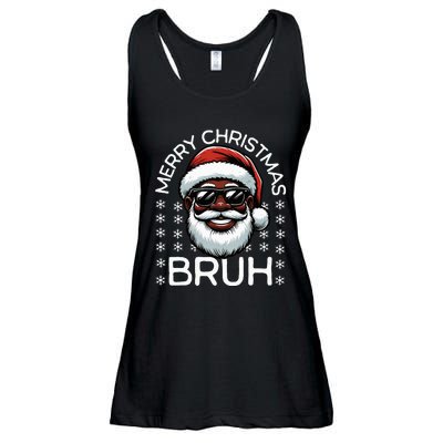 Merry Christmas Bruh Funny Santa Claus  Ladies Essential Flowy Tank