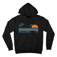 Malibu California Beach Retro Sun Surfing 70S Gift Hoodie