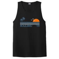 Malibu California Beach Retro Sun Surfing 70S Gift PosiCharge Competitor Tank